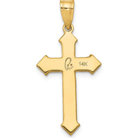 14K Yellow Gold Passion Cross Pendant - 30mm x 15mm by Oro Pregiato