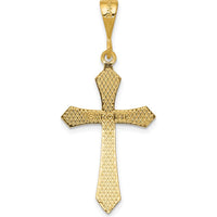 14K Yellow Gold Passion Cross Pendant - 38mm Length, 16mm Width by Oro Pregiato