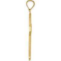 14K Yellow Gold Passion Cross Pendant Necklace - 34mm Length by Oro Pregiato