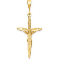 14K Yellow Gold Passion Crucifix Pendant - 41mm Length, 18mm Width by Oro Pregiato