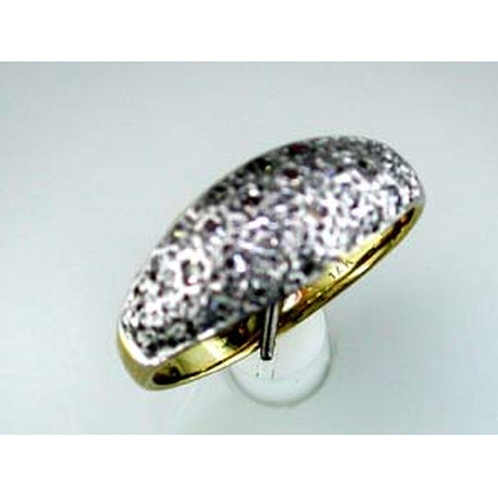 14K Yellow Gold Pave-Set Round Diamond Wedding Band - 0.61 Carat Total Diamond Weight - Royal Jewelry