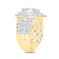 14K Yellow Gold Pear Diamond Bridal Ring - 3 Carat Total Diamond Weight