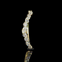 14K Yellow Gold Pear Shape Half Eternity Band with Lab-Grown Diamonds - 0.42 Carat Total Diamond Weight - Covaloro Fine Jewelry