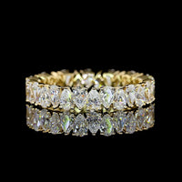 14K Yellow Gold Pear Shape Lab Diamond Eternity Band - North-South Prong Set E-F VS1 Diamonds - 2.06 Carat Total Weight - Covaloro Fine Jewelry
