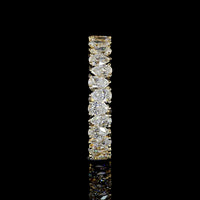 14K Yellow Gold Pear Shape Lab Diamond Eternity Band - North-South Prong Set E-F VS1 Diamonds - 2.06 Carat Total Weight - Covaloro Fine Jewelry