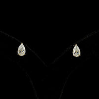14K Yellow Gold Pear Shape Lab Diamond Stud Earrings - 2.47 Carats Total Diamond Weight (GIA Certified) - Covaloro Fine Jewelry