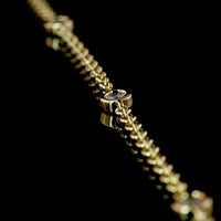 14K Yellow Gold Pear Shape Lariat Necklace with Bezel and Prong Set Lab Diamonds - 1.46 Carats Total Diamond Weight - Covaloro Fine Jewelry