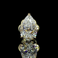 14K Yellow Gold Pear-Shape Martini Diamond Stud Earrings - 2.03 Total Carat Weight Lab-Grown Diamonds (E-F Color, VS1 Clarity) - Covaloro Fine Jewelry
