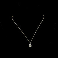 14K Yellow Gold Pear Shape Solitaire Pendant with IGI Certified Lab Grown Diamond - 3.13 Carat Total Weight - Covaloro Fine Jewelry