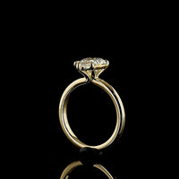 14K Yellow Gold Pear Shape Solitaire Ring with 2.00 Carat Lab-Grown Diamond - IGI Certified E-F VVS2 - Covaloro Fine Jewelry