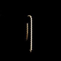 14K Yellow Gold Pear Shape Tennis Bracelet with North-South Prong Set Lab Diamonds - 7.69 Carat Total Weight - Covaloro Fine Jewelry
