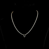 14K Yellow Gold Pear Shape Tennis Necklace with 1.50 Carats D VVS1 Center Lab Diamond and 208 Brilliant Cut Lab Diamonds - 5.87 Total Carat Weight - Covaloro Fine Jewelry