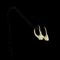 14K Yellow Gold Pear-Shaped Drop Earrings with 1.15 Carat Total Weight Lab Diamonds (E VS1) - Prong Set with Brilliant Cut Accents - Covaloro Fine Jewelry