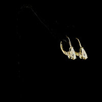 14K Yellow Gold Pear-Shaped Lab Diamond Hanging Earrings - 2.14 Carat Total Weight with E-F Color VS1 Clarity - Covaloro Fine Jewelry
