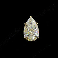 14K Yellow Gold Pear-Shaped Lab Diamond Stud Earrings - D VVS2 Clarity, North-South Prong Set, 4.46 Carat Total Weight (IGI Certified) - Covaloro Fine Jewelry