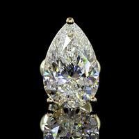 14K Yellow Gold Pear-Shaped Martini Earrings with Lab-Grown E-F VS1 Diamonds - 3.10 Carats Total Diamond Weight - Covaloro Fine Jewelry