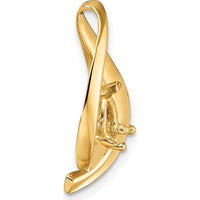 14K Yellow Gold Pear-Shaped Slide Mounting for Omega - 7x5mm by Oro Pregiato