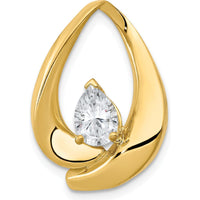 14K Yellow Gold Pear-Shaped Slide Mounting for Omega - 7x5mm by Oro Pregiato