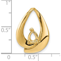 14K Yellow Gold Pear-Shaped Slide Mounting for Omega - 7x5mm by Oro Pregiato