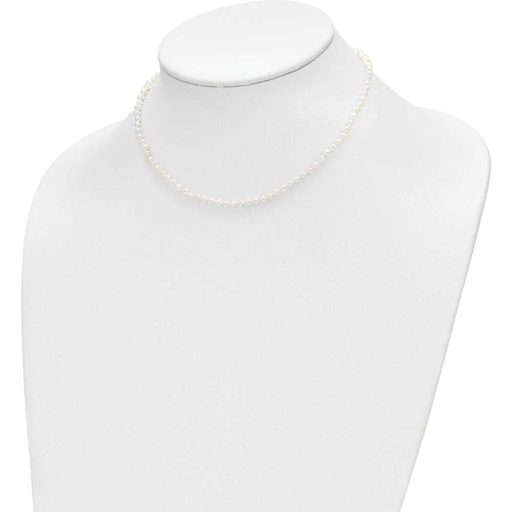 14K Yellow Gold Pearl Jewelry Set with Freshwater Cultured Pearls - Necklace 14", Bracelet 5", Earrings with Post Closure by Oro Pregiato