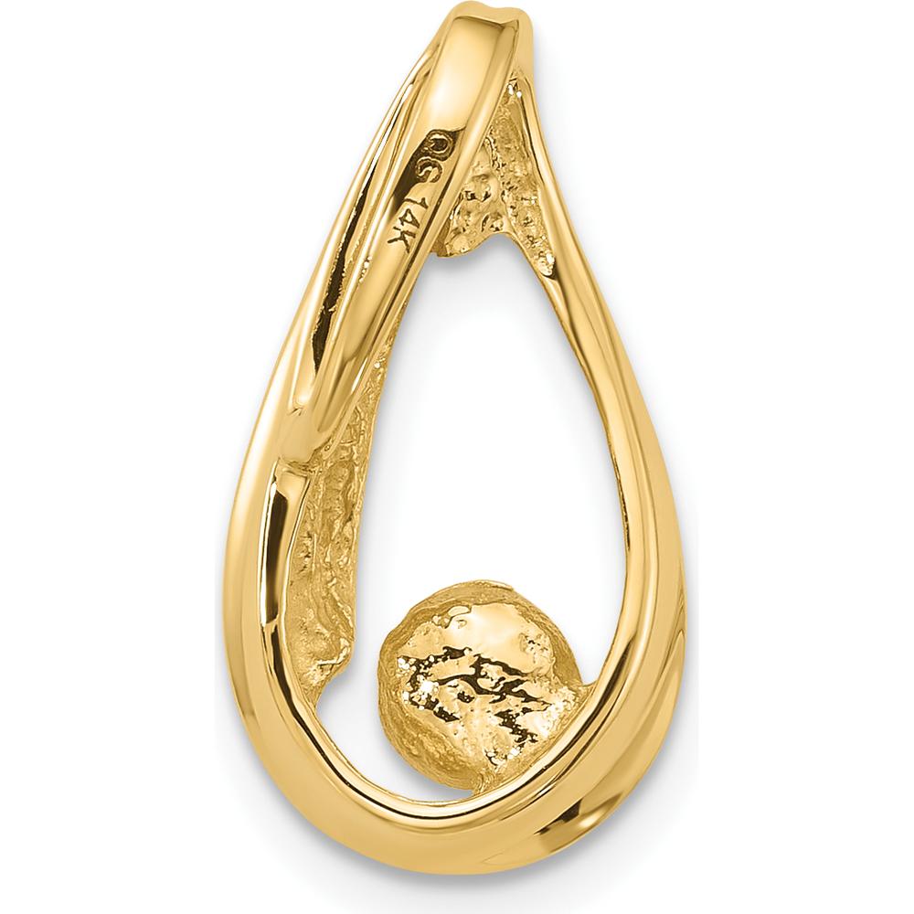 14K Yellow Gold Pearl Slide Mounting Pendant - Elegant and Timeless Design by Monteluci Fine Jewelry