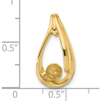 14K Yellow Gold Pearl Slide Mounting Pendant - Elegant and Timeless Design by Monteluci Fine Jewelry