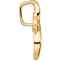 14K Yellow Gold Peg-Set and Channel Diamond Slide Pendant Mounting for Omega - Fits 6mm and 8mm Omega by Oro Pregiato