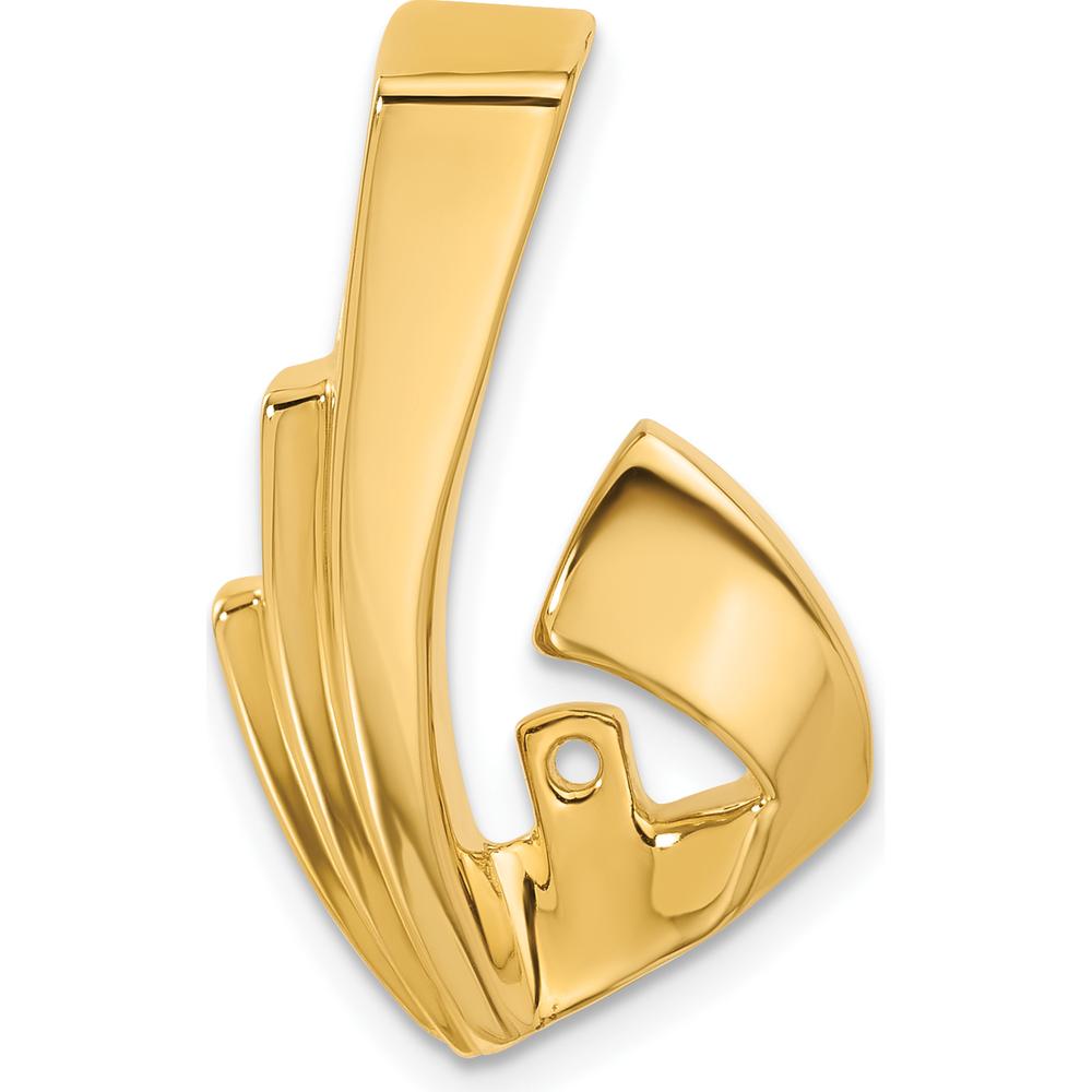 14K Yellow Gold Peg-Set Diamond Slide Mounting for 4mm Regular/6mm Fancy Omega by Oro Pregiato
