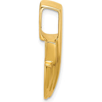 14K Yellow Gold Peg-Set Diamond Slide Mounting for 4mm Regular/6mm Fancy Omega by Oro Pregiato