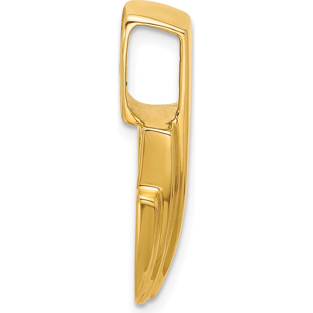 14K Yellow Gold Peg-Set Diamond Slide Mounting for 4mm Regular/6mm Fancy Omega by Oro Pregiato