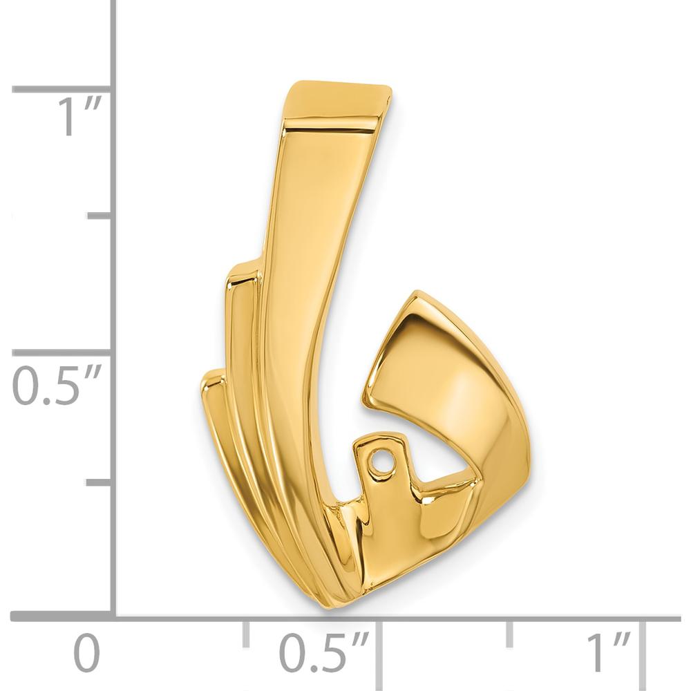 14K Yellow Gold Peg-Set Diamond Slide Mounting for 4mm Regular/6mm Fancy Omega by Oro Pregiato