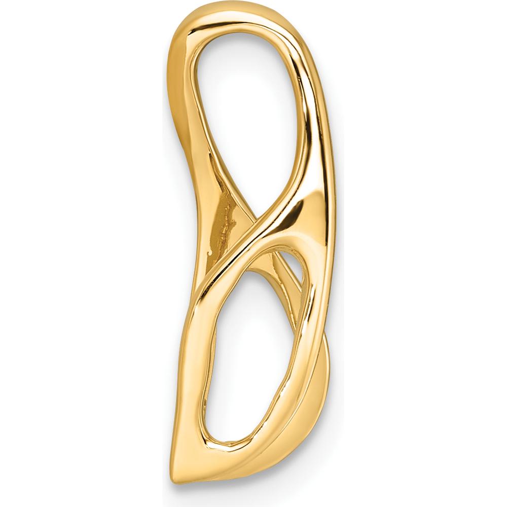 14K Yellow Gold Peg-Set Diamond Slide Mounting for Omega Chains - Fits up to 6mm Omega by Oro Pregiato