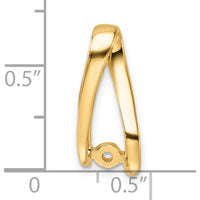 14K Yellow Gold Peg-Set Diamond Slide Mounting for Omega Chains - Fits up to 6mm Omega by Oro Pregiato
