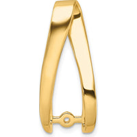 14K Yellow Gold Peg-Set Diamond Slide Mounting for Omega Chains - Fits Up to 6mm Regular & 8mm Fancy Omega by Oro Pregiato