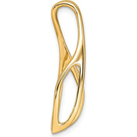 14K Yellow Gold Peg-Set Diamond Slide Mounting for Omega Chains - Fits Up to 6mm Regular & 8mm Fancy Omega by Oro Pregiato