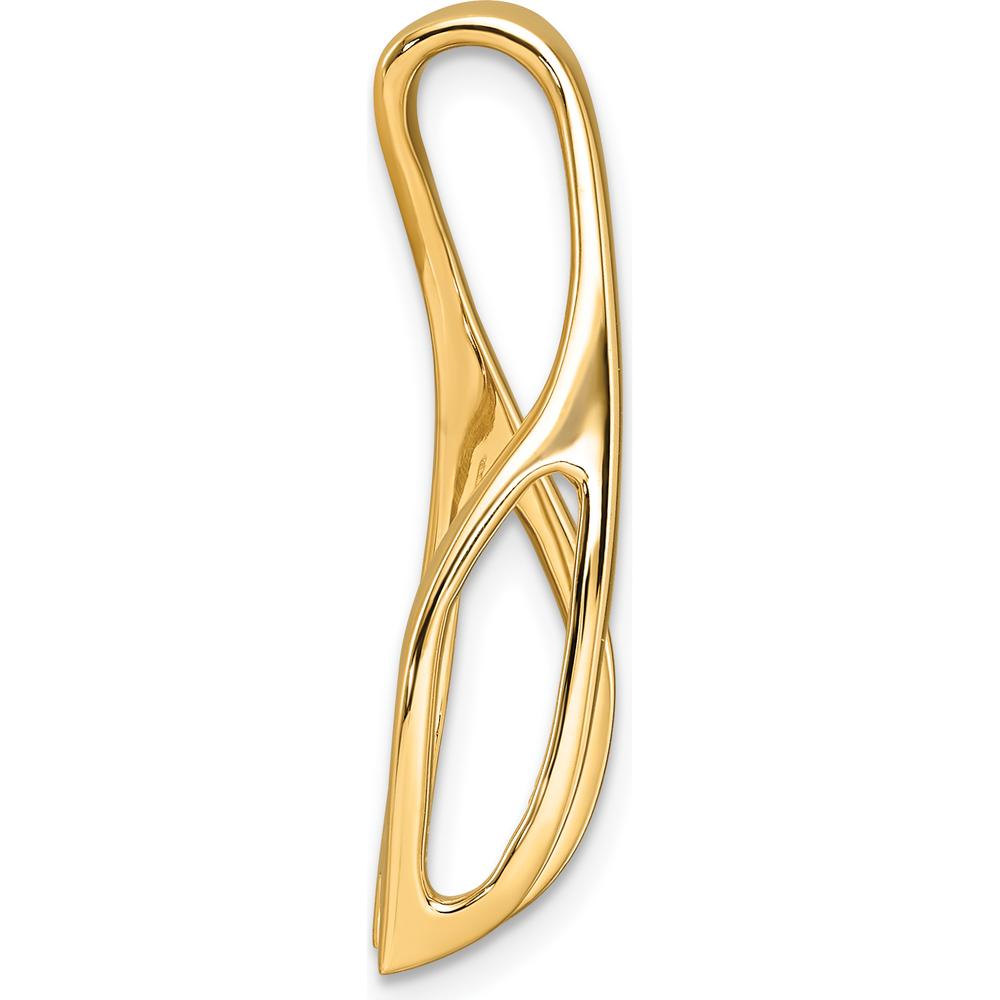 14K Yellow Gold Peg-Set Diamond Slide Mounting for Omega Chains - Fits Up to 6mm Regular & 8mm Fancy Omega by Oro Pregiato