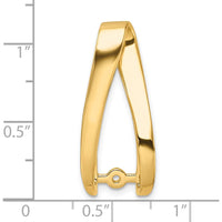 14K Yellow Gold Peg-Set Diamond Slide Mounting for Omega Chains - Fits Up to 6mm Regular & 8mm Fancy Omega by Oro Pregiato