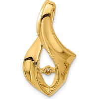 14K Yellow Gold Peg-Set Slide Mounting for Custom Pendants - Fits 6mm Regular/8mm Fancy Omega by Oro Pregiato