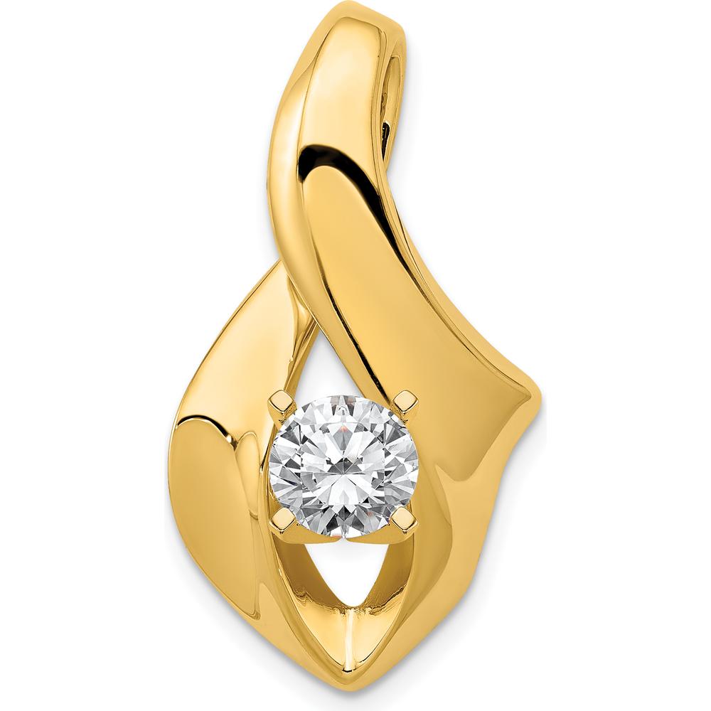 14K Yellow Gold Peg-Set Slide Mounting for Custom Pendants - Fits 6mm Regular/8mm Fancy Omega by Oro Pregiato