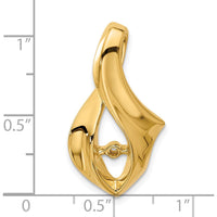 14K Yellow Gold Peg-Set Slide Mounting for Custom Pendants - Fits 6mm Regular/8mm Fancy Omega by Oro Pregiato