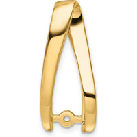 14K Yellow Gold Peg-Set Slide Mounting for Up to 8mm Omega - 28mm Length, Polished Finish by Oro Pregiato