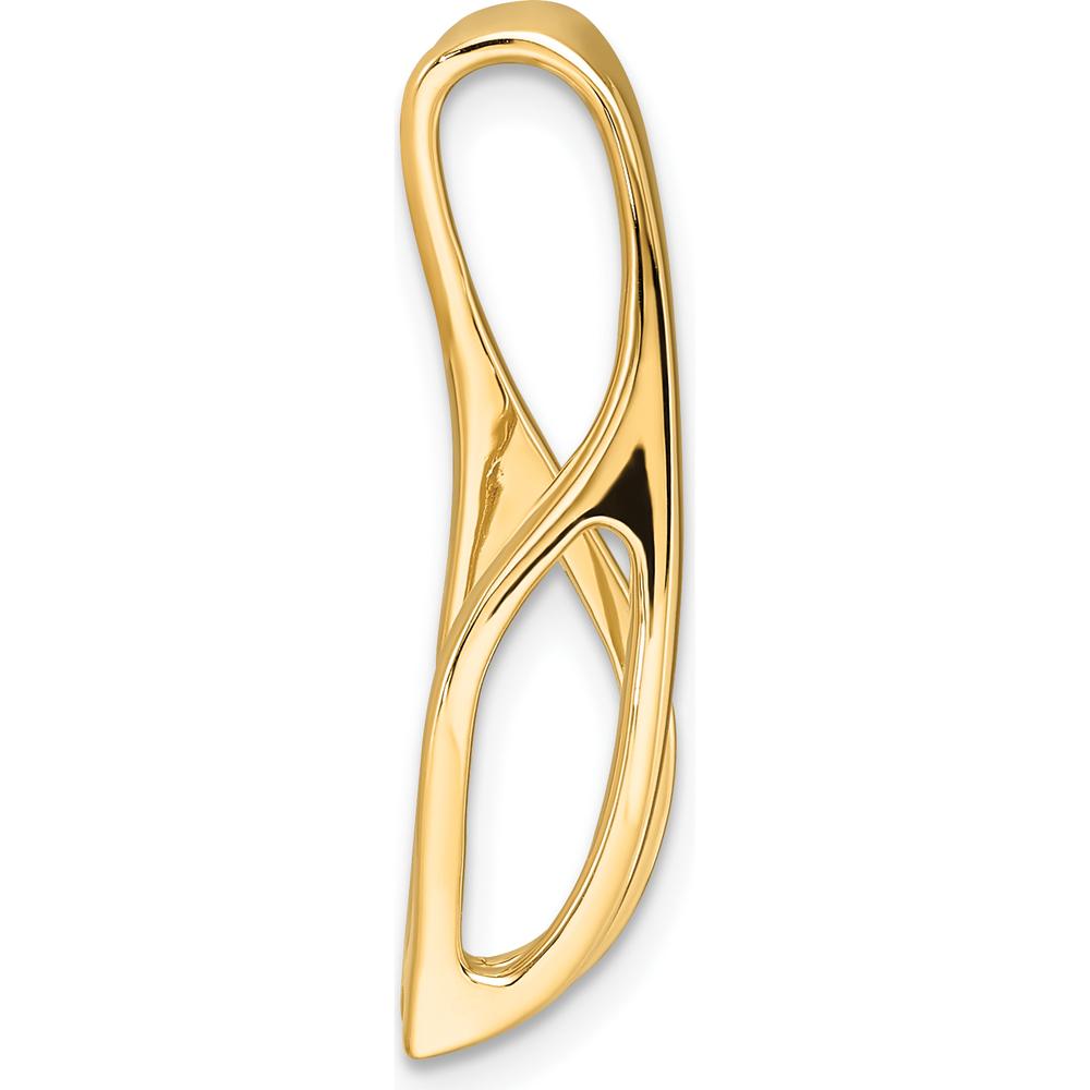 14K Yellow Gold Peg-Set Slide Mounting for Up to 8mm Omega - 28mm Length, Polished Finish by Oro Pregiato