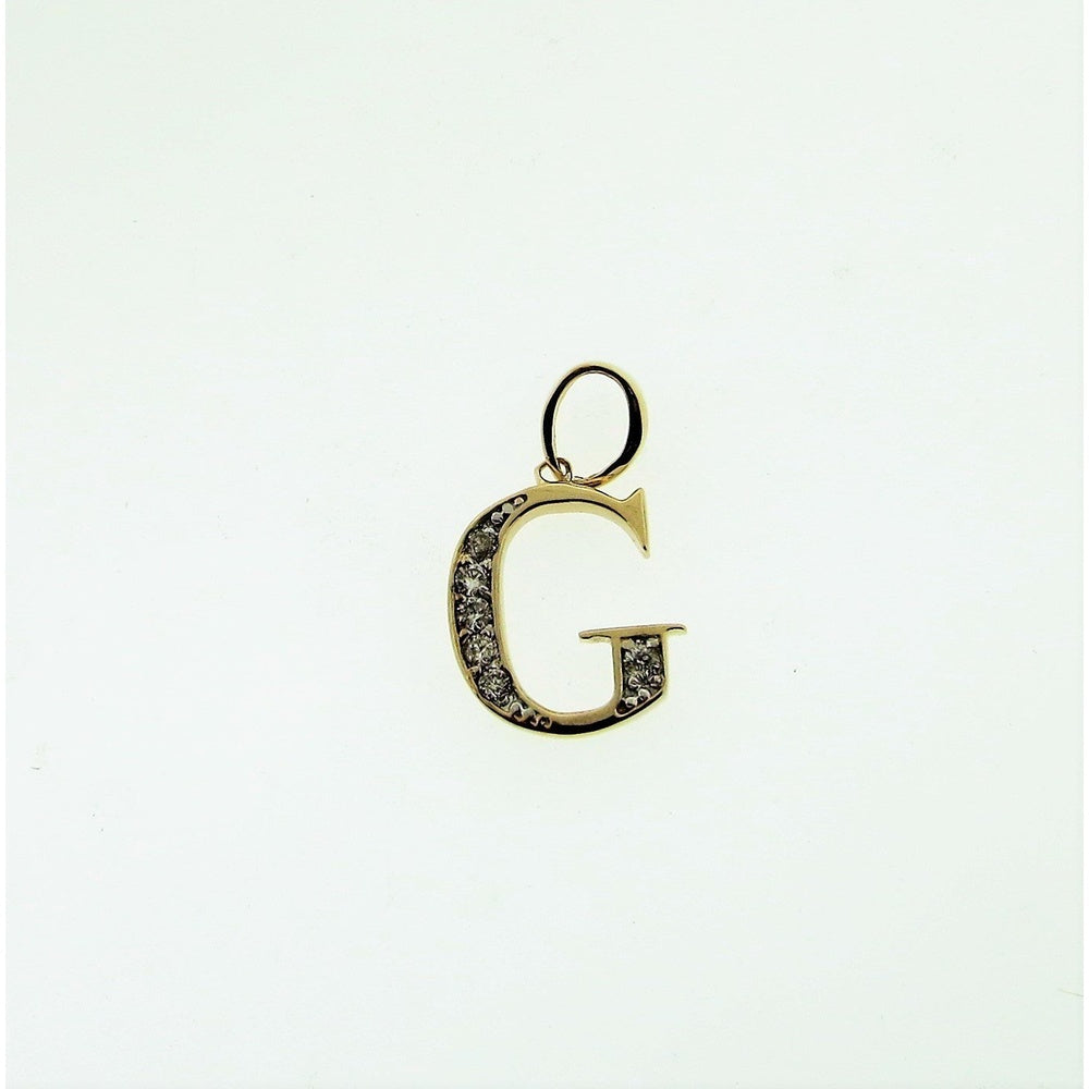 14K Yellow Gold Pendant with Pavé-Set Round Diamonds - 0.14 Carat Total Diamond Weight by Auriventus