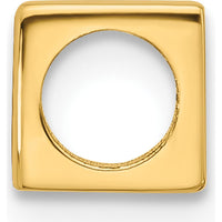 14K Yellow Gold Personalized Alphabet Bead Charm - Letter C by Oro Pregiato
