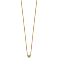 14K Yellow Gold Personalized Birthstone Necklace Pendant for Mother - Custom Gemstone Mounting by Oro Pregiato