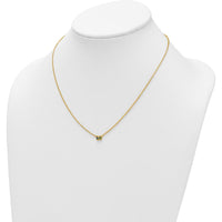 14K Yellow Gold Personalized Birthstone Necklace Pendant for Mother - Custom Gemstone Mounting by Oro Pregiato
