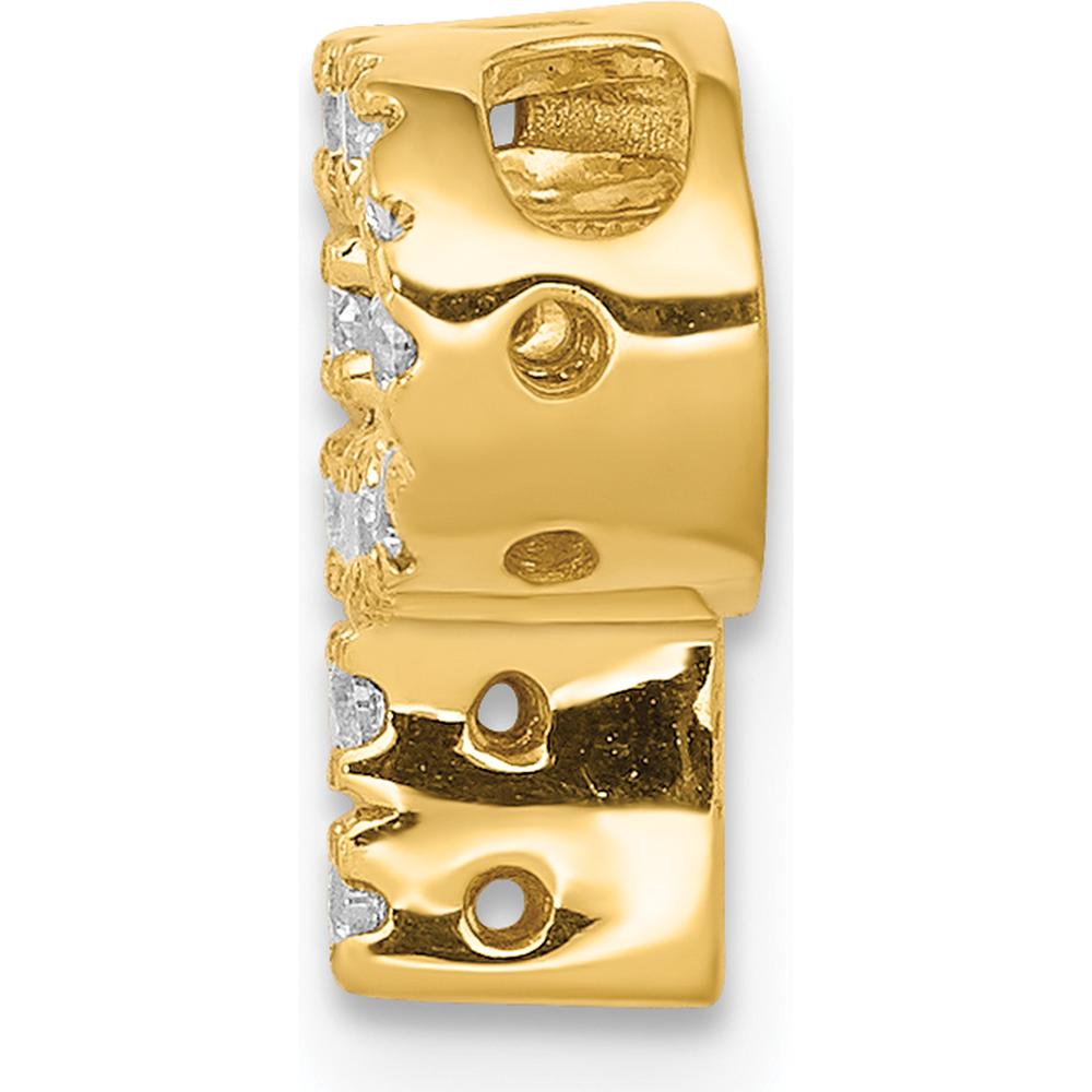 14K Yellow Gold Personalized Diamond Letter P Charm - 0.01 Carat Total Diamond Weight by Monteluci Fine Jewelry