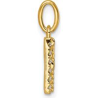 14K Yellow Gold Personalized Diamond "R" Charm - 0.05 Carat Diamond Weight by Oro Pregiato