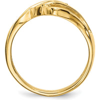 14K Yellow Gold Personalized Family Jewelry Ring Mounting with Engraving "WOW MOM" by Oro Pregiato