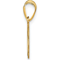 14K Yellow Gold Personalized Football Pendant with "52" Engraving by Oro Pregiato